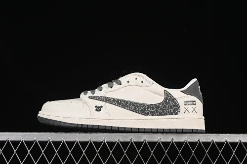 All categories Air Jordan Jordan series basketball shoes Air Jordan 1 Low High-end customized low-top sneakers Travis Scott x Fragment Design x Air Jordan 1 Low OG SP AJ1 Supreme joint graffiti violent bear low-top cultural casual sneakers XS2024-035